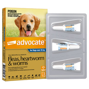 Advocate Flea, Heartworm & Worm Treatment for Dogs Over 25kg 3 Months - RSPCA VIC