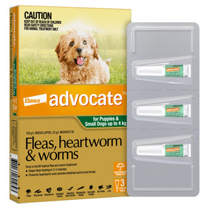 Advocate Flea, Heartworm & Worm Treatment for Dogs and Puppies Under 4kg - RSPCA VIC