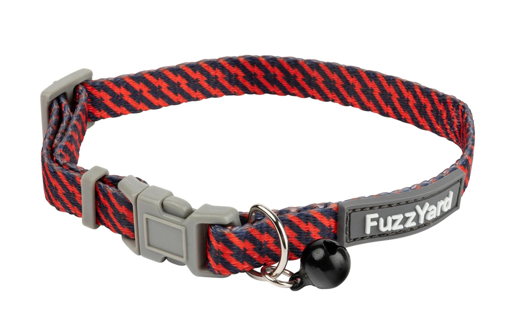 Fuzzyard Cat Collar Tabbytooth Red & Navy - RSPCA VIC