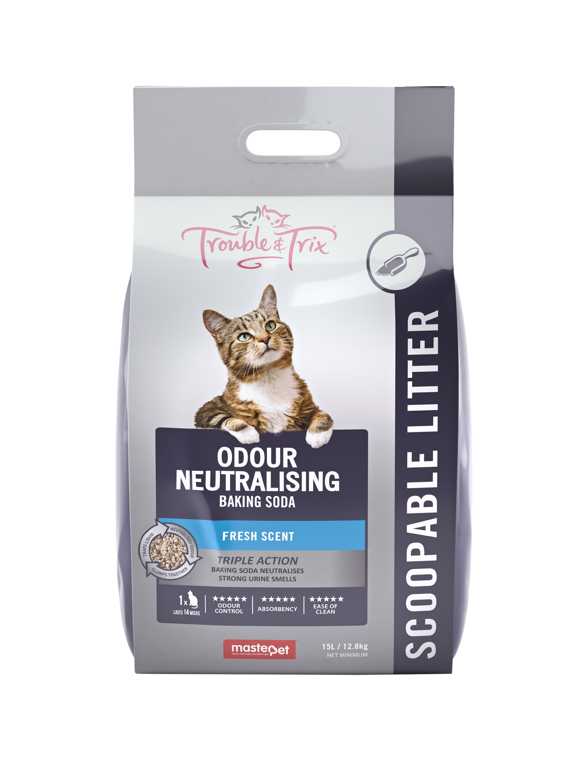 T&T Odour Neutralising + Baking Soda Cat Litter 15L - RSPCA VIC