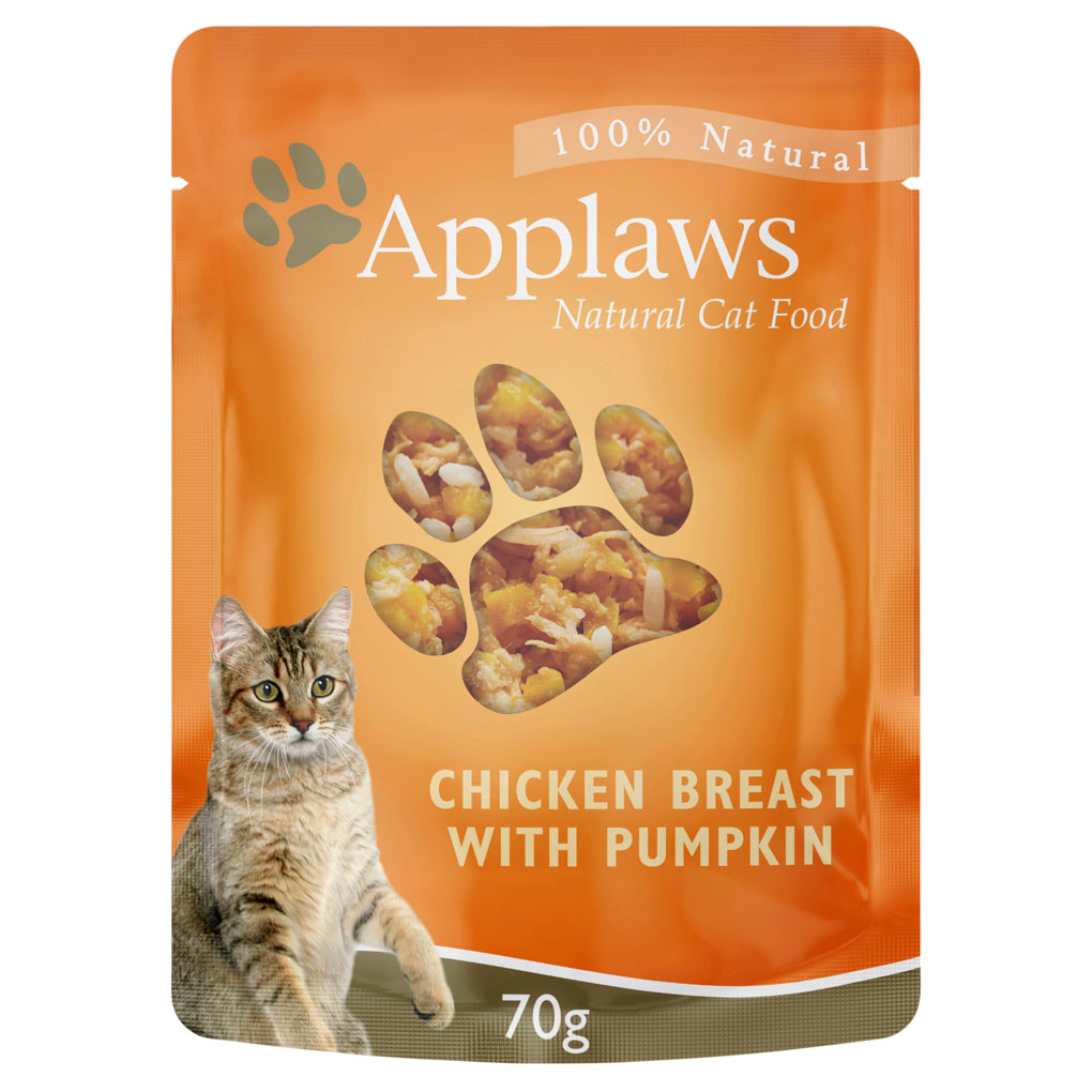 Applaws Wet Cat Food Chicken & Pumpkin in Broth Pouch 70g - RSPCA VIC