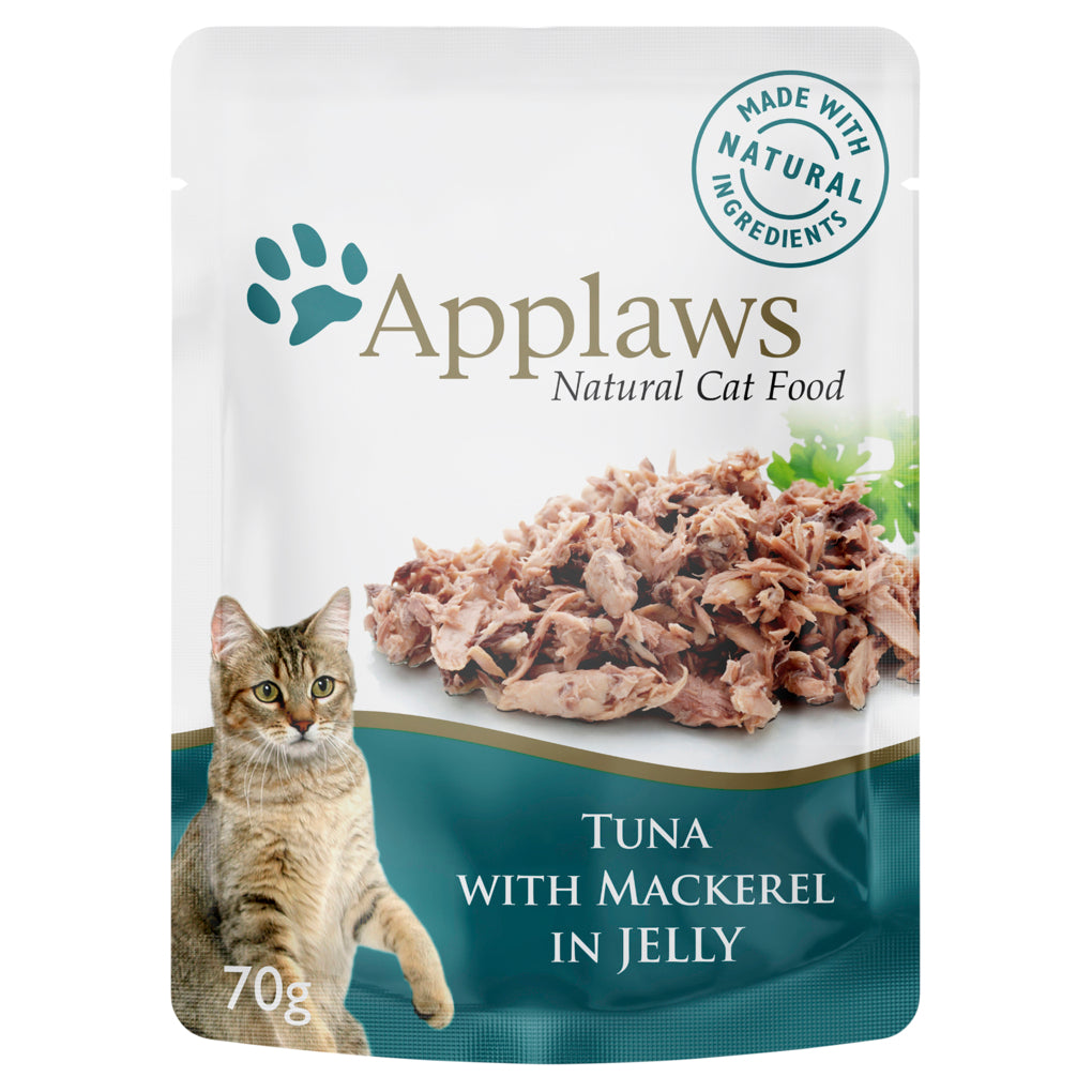 Applaws Wet Cat Food Tuna & Mackeral in Jelly Pouch 70g - RSPCA VIC