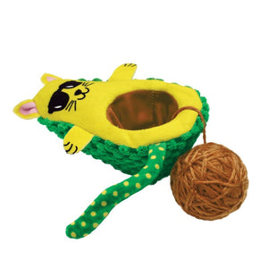 KONG Wrangler AvoCATo Crinkle Textured Catnip Cat Toy - RSPCA VIC