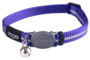 Rogz Alleycat Safeloc Collar Purple - RSPCA VIC