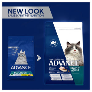Advance Healthy Ageing Adult Dry Cat Food Chicken with Rice 3kg - RSPCA VIC