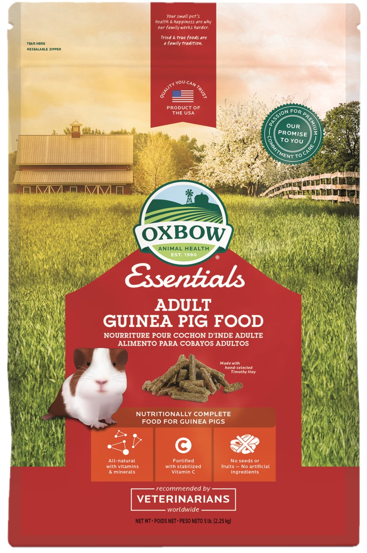 Oxbow Adult Guinea Pig Food 2.25kg - RSPCA VIC